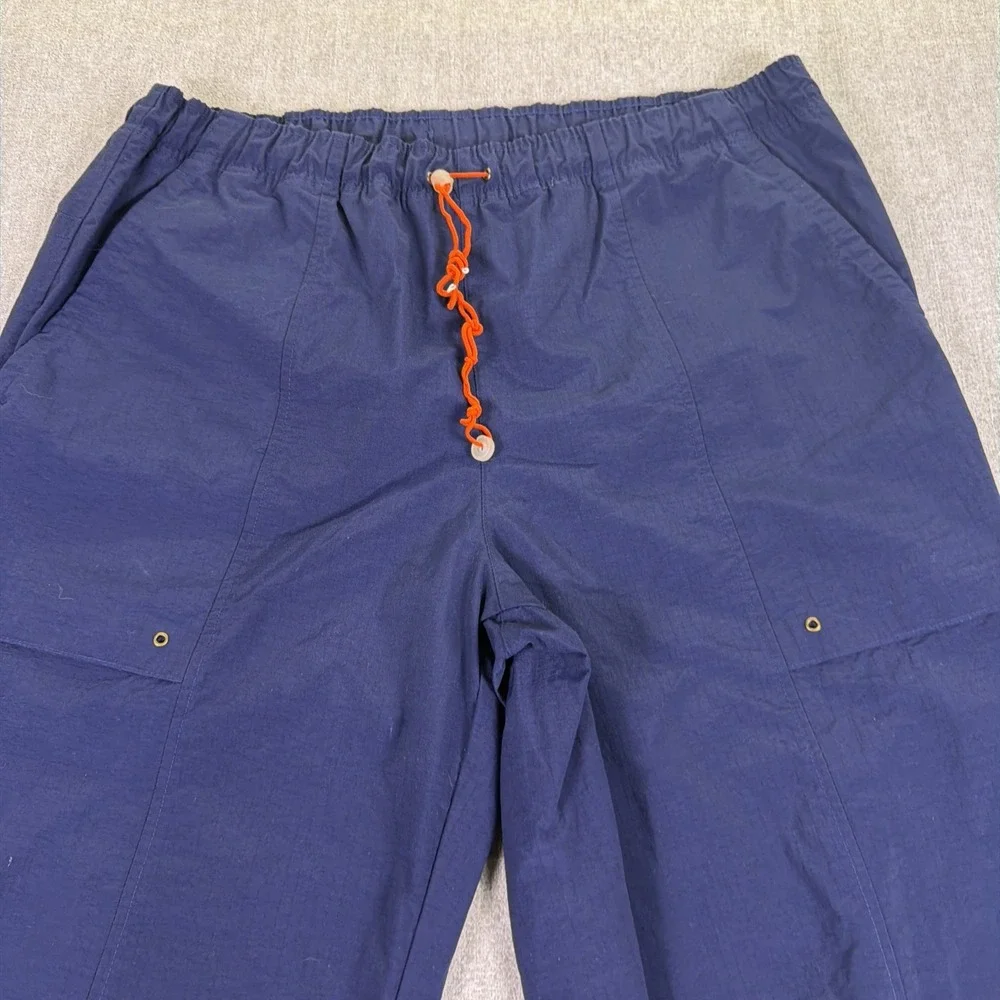 VTG Nike Ripstop Nylon‎ Track Pants Navy Blue Windbreaker Athletic Y2K Mens M